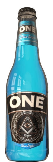 Bebida Ready To Drink Blue Angel en envase de vidrio de 335 mL sabor tropical de Xauxa